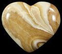Polished, Brown Calcite Heart - Madagascar #62543-1